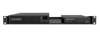 Rack-mounted, multi-output redundant power supply unit for QuadHead2Go