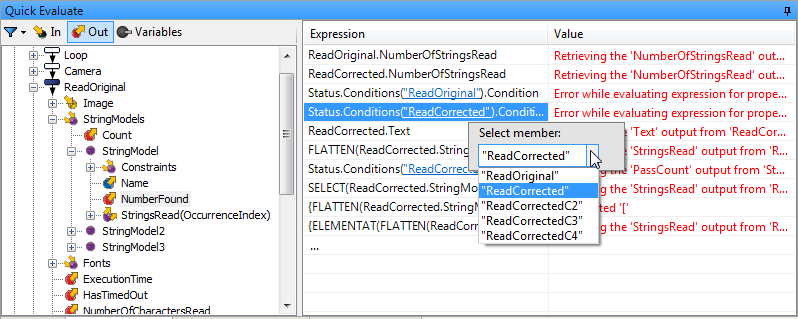 Accessing StringReader step results