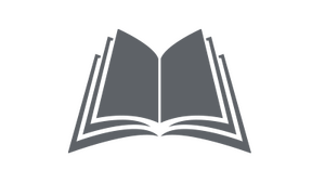 Grey open book icon